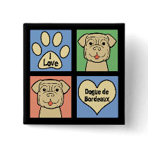 I Love Dogue de Bordeaux Pin