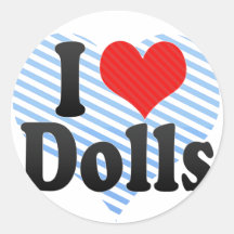 I Love Dolls Sticker