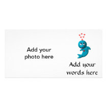 I love dolphins - I love you Custom Photo Card