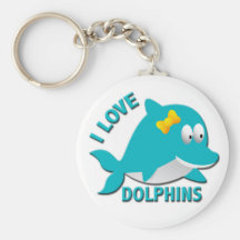 I LOVE DOLPHINS KEY CHAIN