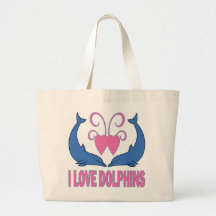 I LOVE DOLPHINS TOTE BAG