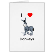 I love donkeys greeting card