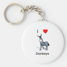 I love donkeys key chains