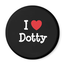 I love Dotty heart T-Shirt Magnet