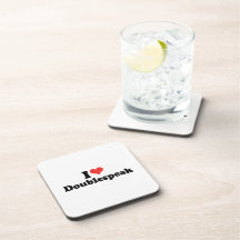 I LOVE DOUBLESPEAK - .png Beverage Coaster