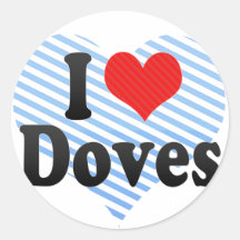 I Love Doves Sticker