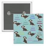 I Love Doxies collage Pin