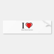 I Love Drag Boat Racing Bumper Sticker