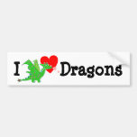 I Love Dragons Bumper Sticker