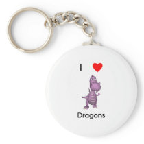 I love dragons key chain