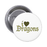 I Love Dragons Pinback Button