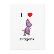 I love dragons postcards