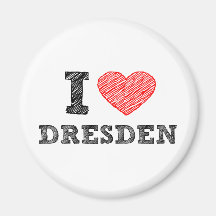 I love Dresden Refrigerator Magnet