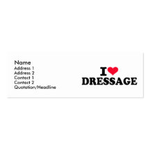 I love Dressage Business Cards