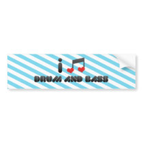 I Love Drum And Bass Bumper Sticker