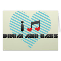 I Love Drum And Bass Cards