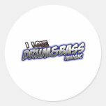I Love DRUM and BASS music Sticker
