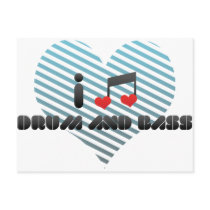 I Love Drum And Bass Post Cards
