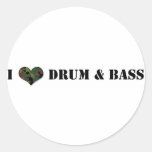 I Love Drum and Bass Sticker