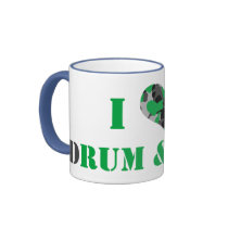 I love dRUM & bASS (Green) Mugs