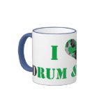 I love dRUM & bASS (Green) mugs