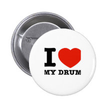 I love drums buttons