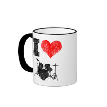 I Love Drums Mugs