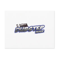 I Love DUBSTEP Music Postcard
