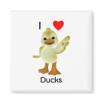 I love ducks fridge magnets