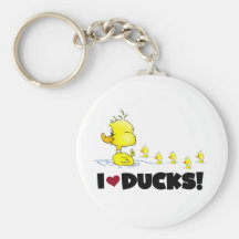 I Love Ducks Tshirts and Gifts Key Chain