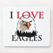 I Love Eagles Mouse Pad