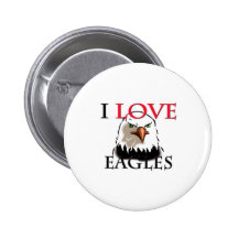 I Love Eagles Pin