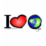 I LOVE Earth Heart t-shirts