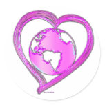 I LOVE EARTH (Pink) Series stickers