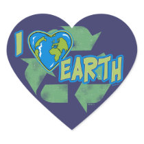 I Love Earth Recycle Sticker