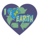 I Love Earth Recycle Sticker