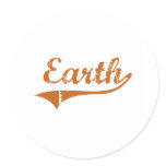 I Love Earth Texas Round Stickers