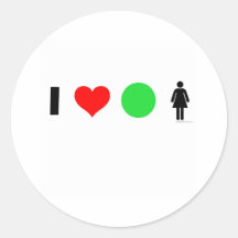 I love easy women sticker