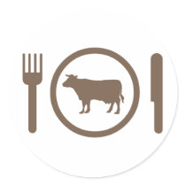 I Love Eat Cows stickers