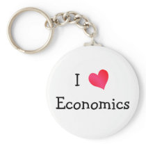 I Love Economics Key Chain