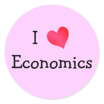 I Love Economics Round Sticker