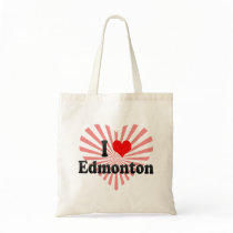 I Love Edmonton, Canada. I Love Edmonton, Canada Canvas Bags