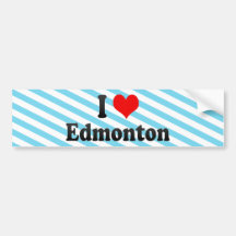 I Love Edmonton, Canada. I Love Edmonton, Canada Bumper Sticker