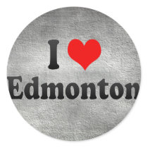 I Love Edmonton, Canada. I Love Edmonton, Canada Round Stickers
