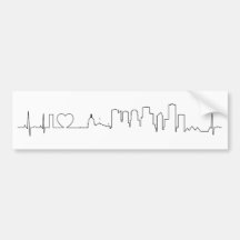 I love Edmonton in an extraordinary ecg style Bumper Sticker