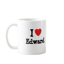 I love Edward heart custom personalized Coffee Mug