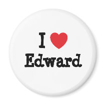 I love Edward heart T-Shirt Magnets