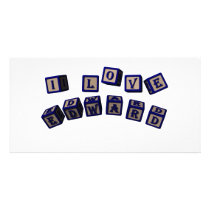 I love Edward toy blocks in blue. Picture Card