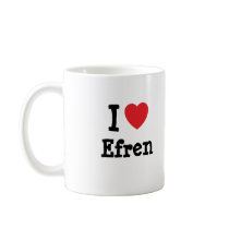 I love Efren heart custom personalized Coffee Mugs