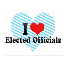 I Love Elected Officials Post Cards